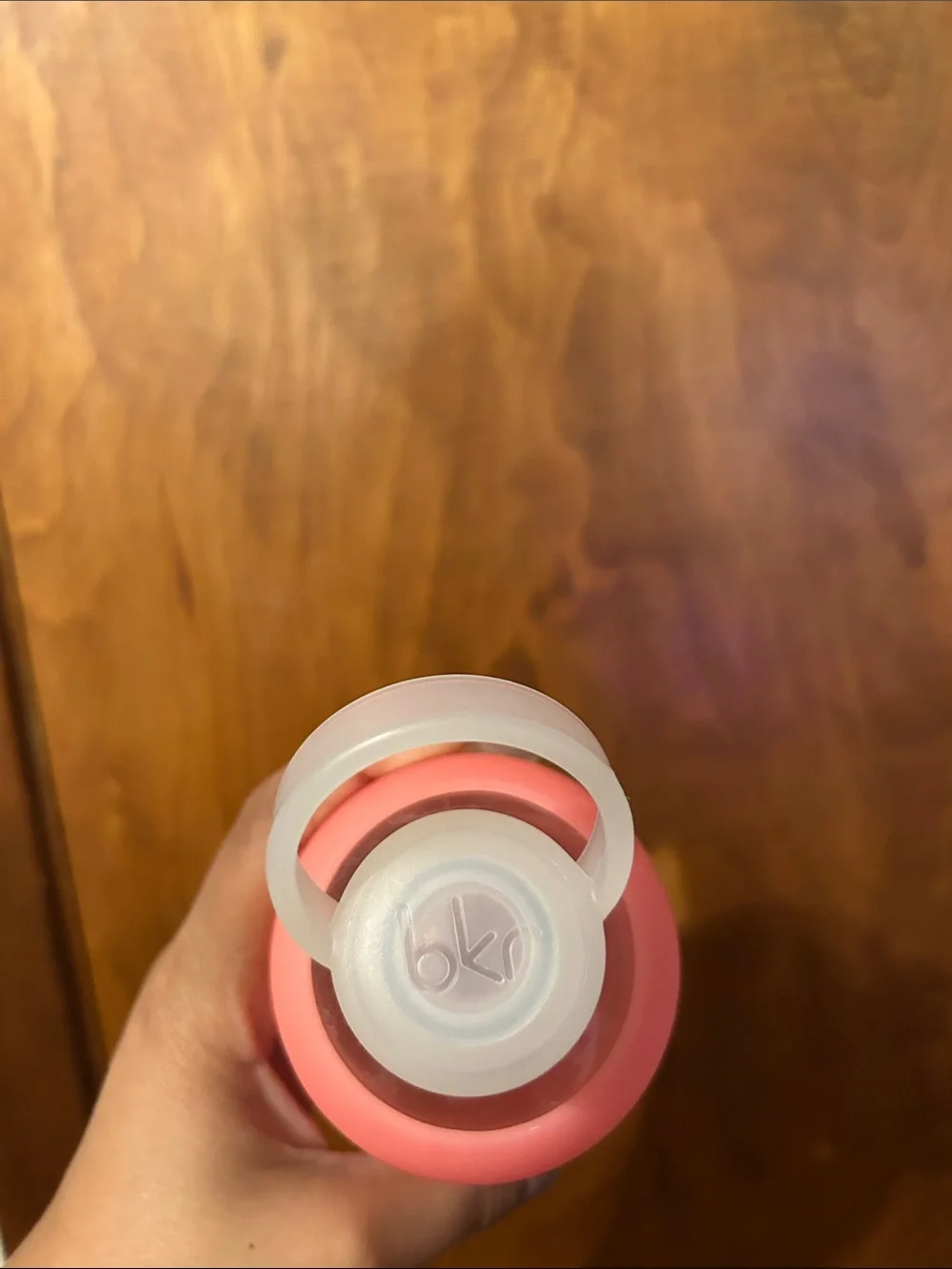 bkr Pink Silicone Body Bottle with Frosted Cap